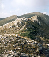 La cresta Fragara - Passeggio. In lontananza M. Passeggio